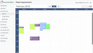 Practice Flow - Appointments Screenshot